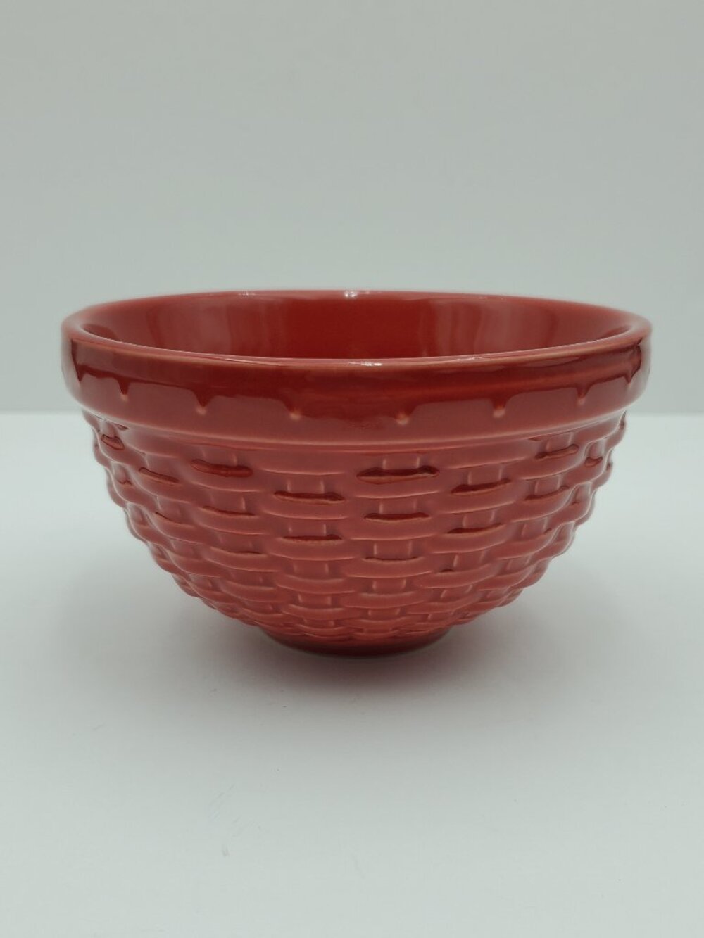 Longaberger Woven Reflections Tomato Red All Purpose Bowl Red Soup Cereal Bowl